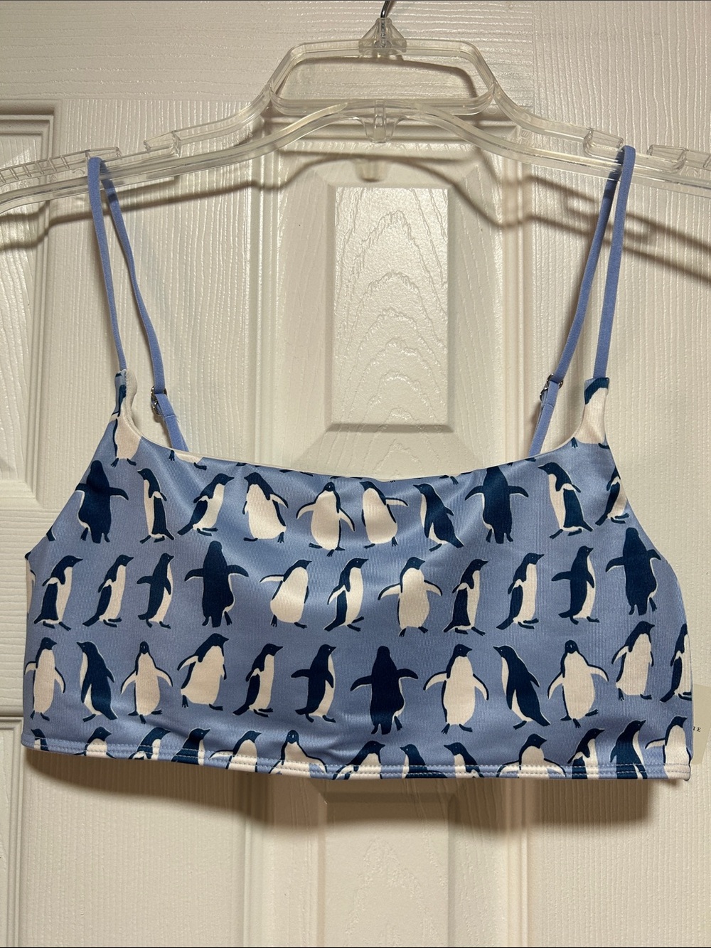 💗NWT Anthropologie LYREBIRD Seamless Square Neck Bra- Emily Taylor Penguin Print